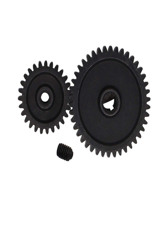 Treehobby Metal 42T Diff Main Gear Reduction Gear & 27T Motor Gear Pinion for WLtoys A959-B A969-B A979-B K929-B 1/18 RC Car Upgrade Parts (Black) - Image 4